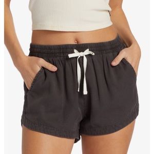 Billabong Black Road Trippin Elastic Waist Shorts